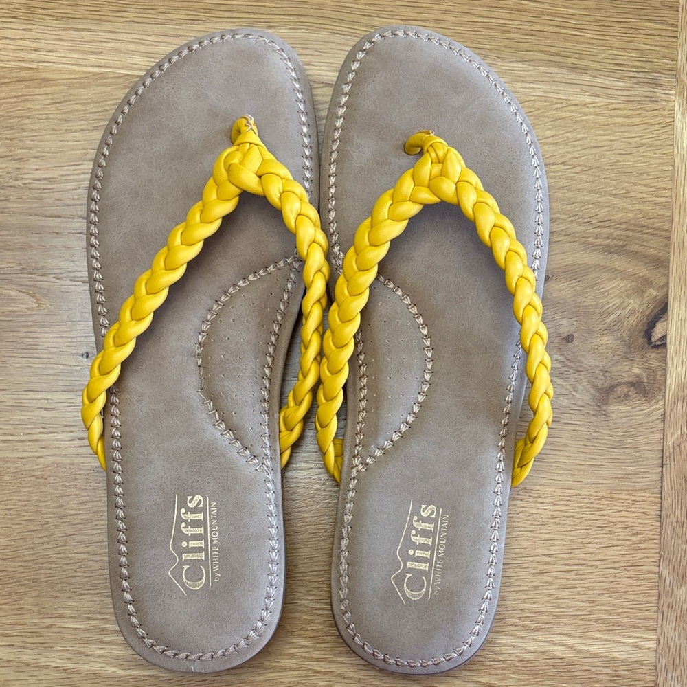 Women's Yellow Braided Sandals